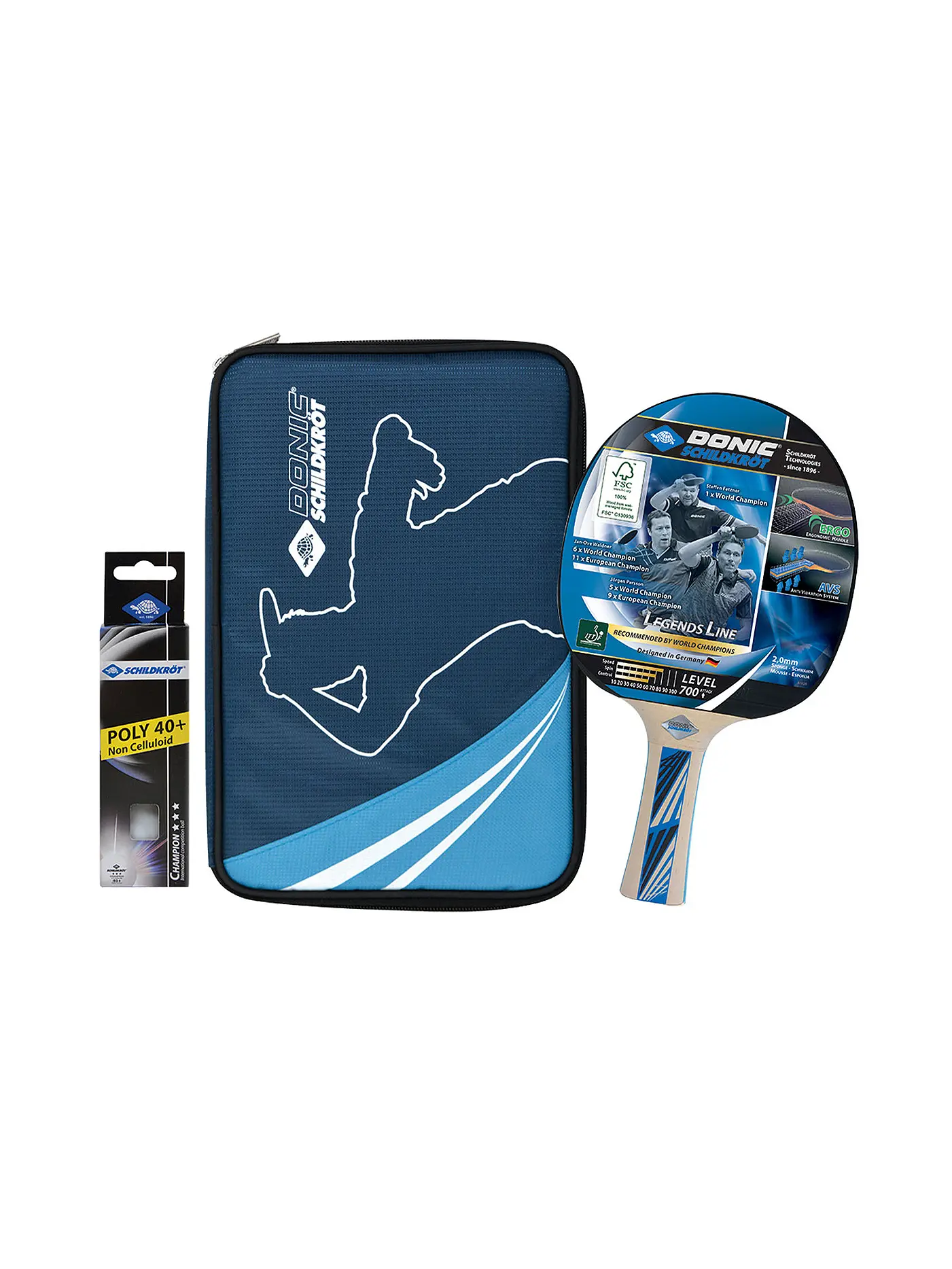 DONIC SCHILDKRÖT | Tischtennis-Premiumset Legends 700 FSC | 